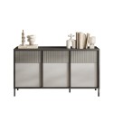 Modernes Küchen-Wohnzimmer-Sideboard aus Holz 156x40x86cm 3 Türen Pitea Lagerbestand