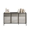Modernes Küchen-Wohnzimmer-Sideboard aus Holz 156x40x86cm 3 Türen Pitea Lagerbestand
