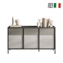 Modernes Küchen-Wohnzimmer-Sideboard aus Holz 156x40x86cm 3 Türen Pitea Rabatte