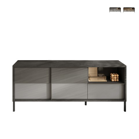 Moderner Design-Wohnzimmer-TV-Schrank 2 Türen 1 Schublade 156x40x64cm Saban Aktion