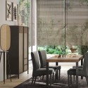 Modernes hohes Wohnzimmer Sideboard 3 Regale 2 Schubladen 106x177cm Blaine Modell