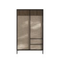 Modernes hohes Wohnzimmer Sideboard 3 Regale 2 Schubladen 106x177cm Blaine Lagerbestand