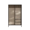 Modernes hohes Wohnzimmer Sideboard 3 Regale 2 Schubladen 106x177cm Blaine Lagerbestand