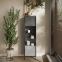 Moderne Wohnzimmervitrine 2 Regale 55x40x203cm Winona Angebot