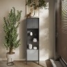 Moderne Wohnzimmervitrine 2 Regale 55x40x203cm Winona Angebot