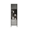Moderne Wohnzimmervitrine 2 Regale 55x40x203cm Winona Lagerbestand