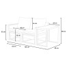 Modulare Gartenlounge mit 2 Sessel Fußhocker und Couchtisch Qamal Auswahl