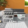 Garten-Lounge-Set Outdoor-Ecksofa + Glas-Couchtisch Jamila Katalog