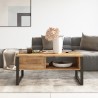 Niedriger Couchtisch 100x60cm Holz Metall Industriestil Maupin Sales