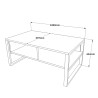 Niedriger Couchtisch 100x60cm Holz Metall Industriestil Maupin Katalog