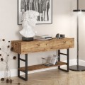 Metall-Holz-Konsolentisch mit 2 Schubladen im Industriestil Etage Aktion