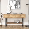 Metall-Holz-Konsolentisch mit 2 Schubladen im Industriestil Etage Angebot