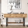 Metall-Holz-Konsolentisch mit 2 Schubladen im Industriestil Etage Sales