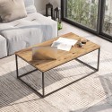 Lounge Couchtisch Holz Metall Minimal Industrial 100x60cm Nael Angebot