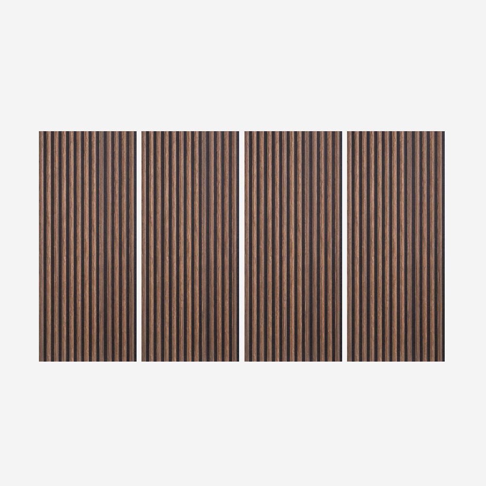 4 x Akustikpaneele aus Holz Wandpaneele 120x60cm 3D-Effekt Tabb-SO