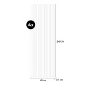 4 x Akustikpaneele 240x60cm Wandpaneele weißer Marmoreffekt Kover-M Eigenschaften
