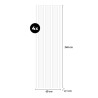 4 x Akustikpaneele 240x60cm Wandpaneele weißer Marmoreffekt Kover-M Eigenschaften