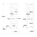 Weißer Bad-Säulenschrank 2 Türen mit Einlegeböden 45x36x184cm Femmy Lagerbestand