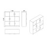 Mehrzweck-Büroschrank 6 Türen weiß 120x38x122cm Kaspar Katalog