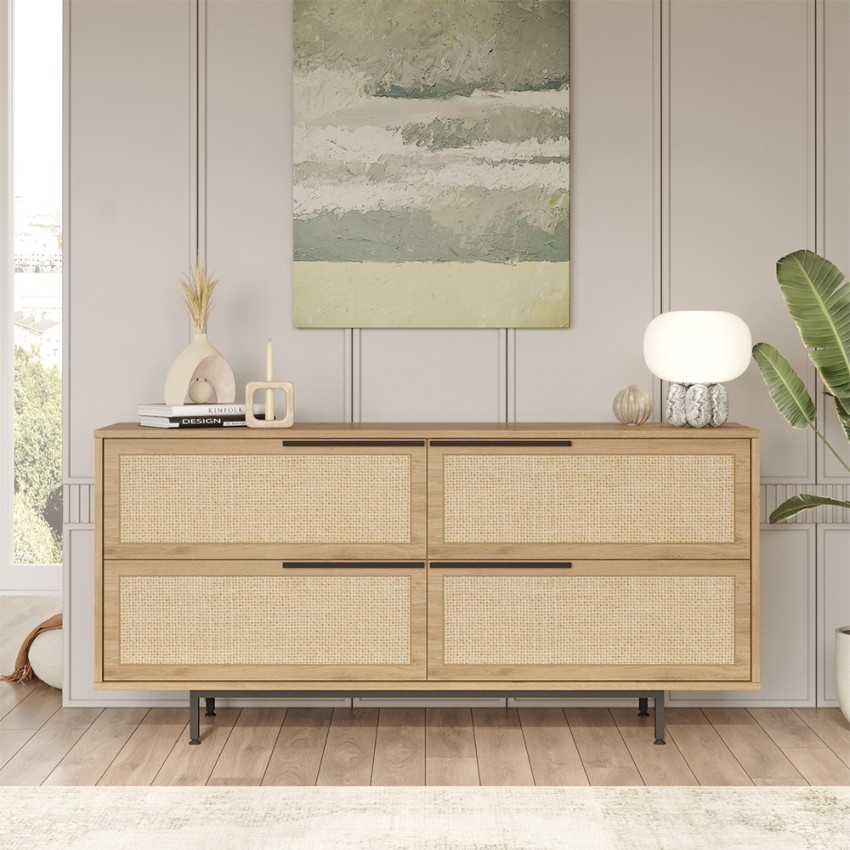  Dhunnan: Sideboard Wohnzimmer Küche aus Holz 