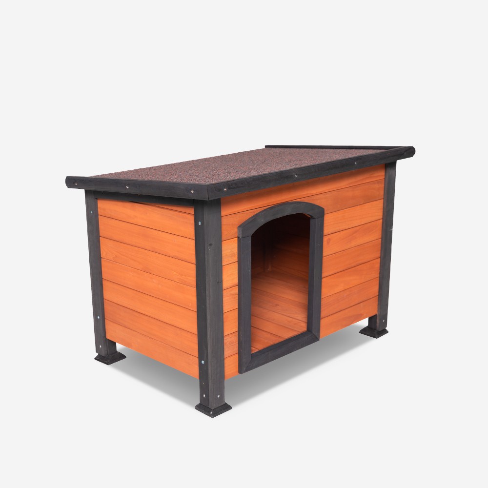 Outdoor-Hundehütte aus Holz für mittelgroße Hunde 85x60x60 Kody