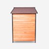 Outdoor-Hundehütte aus Holz für 2 mittelgroße Hunde 150x79x110 Oscar Rabatte