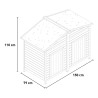 Outdoor-Hundehütte aus Holz für 2 mittelgroße Hunde 150x79x110 Oscar Lagerbestand