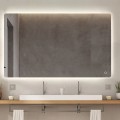 Badspiegel 130x80cm design hinterleuchtet LED Lichter Strokkur XXL Aktion
