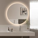 Spiegel mit LED-Lichtern für das Badezimmer, rund 60cm beleuchtet Rotorua M Aktion