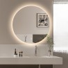 Spiegel mit LED-Lichtern für das Badezimmer, rund 60cm beleuchtet Rotorua M Aktion