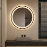 Beleuchteter LED-Rundspiegel für das Badezimmer 60cm, schwarzer Rahmen Smidmur M Angebot