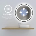 Beleuchteter LED-Rundspiegel für das Badezimmer 60cm, schwarzer Rahmen Smidmur M Sales