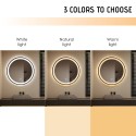 Beleuchteter LED-Rundspiegel für das Badezimmer 60cm, schwarzer Rahmen Smidmur M Katalog