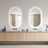 Moderner ovaler hinterleuchteter Badezimmer Spiegel 50x80cm LED Lichter Konughs M Angebot