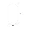 LED-Badezimmerspiegel oval 50x100cm hinterleuchtetes Design Konughs L Rabatte