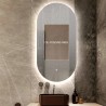 Ovale Badezimmer Spiegel mit hinterleuchtetem LED 60x100cm modernem Konughs XL Angebot