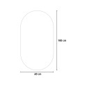 Ovale Badezimmer Spiegel mit hinterleuchtetem LED 60x100cm modernem Konughs XL Rabatte