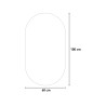 Ovale Badezimmer Spiegel mit hinterleuchtetem LED 60x100cm modernem Konughs XL Rabatte