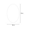 Moderner ovaler LED-Badspiegel 50x70cm hinterleuchtet Sodin M Rabatte