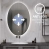 Ovaler Badezimmerspiegel 60x80cm mit hinterleuchteten LED-Lichtern Sodin L Angebot