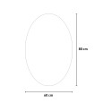 Ovaler Badezimmerspiegel 60x80cm mit hinterleuchteten LED-Lichtern Sodin L Rabatte