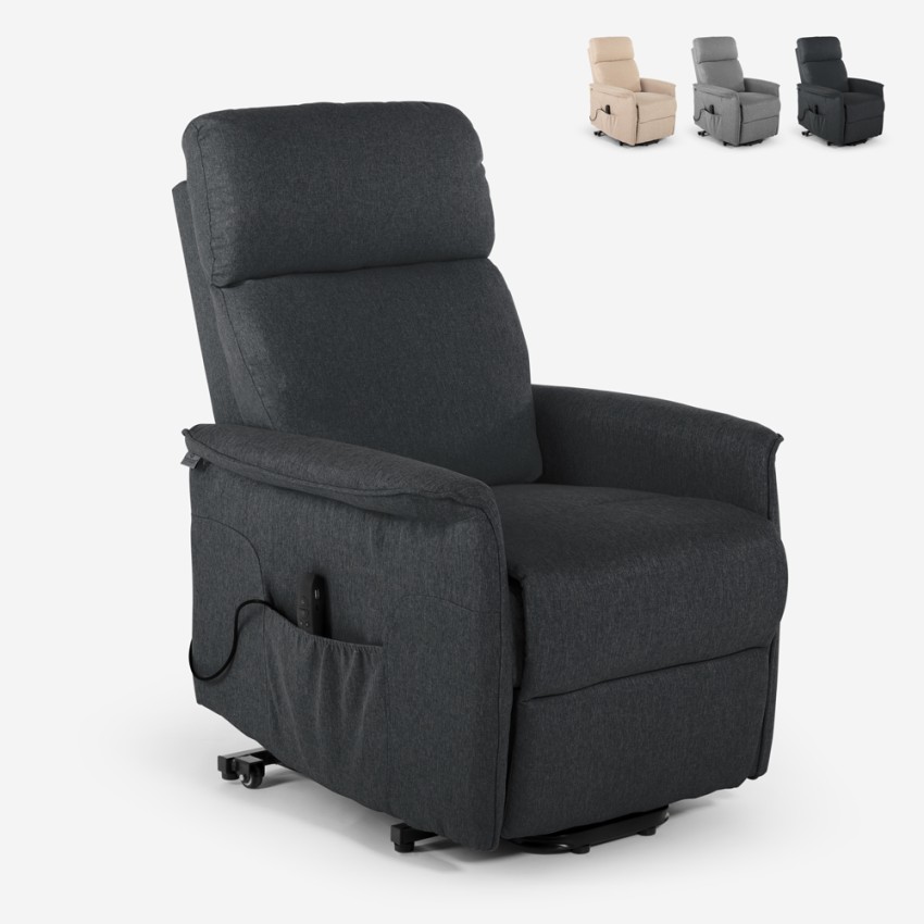 Sessel mit elektrischer Relaxfunktion für Senioren mit Aufstehhilfe, USB-Anschluss und Rädern Giorgia Tech Angebot Sessel mit elektrischer Relaxfunktion für Senioren mit Aufstehhilfe, USB-Anschluss und Rädern Giorgia Tech Angebot