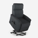 Sessel mit elektrischer Relaxfunktion für Senioren mit Aufstehhilfe, USB-Anschluss und Rädern Giorgia Tech Modell