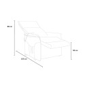 Sessel mit elektrischer Relaxfunktion für Senioren mit Aufstehhilfe, USB-Anschluss und Rädern Giorgia Tech 