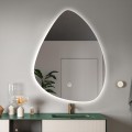 Beleuchteter LED-Badezimmerspiegel Design tropfenförmig 70x90cm Vmidur XL Aktion
