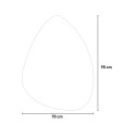 Beleuchteter LED-Badezimmerspiegel Design tropfenförmig 70x90cm Vmidur XL Katalog