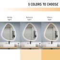 Beleuchteter LED-Badezimmerspiegel Design tropfenförmig 70x90cm Vmidur XL Rabatte