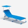 Sonnenliege Strandliege Klappbar Aluminium mit Sonnendach California 