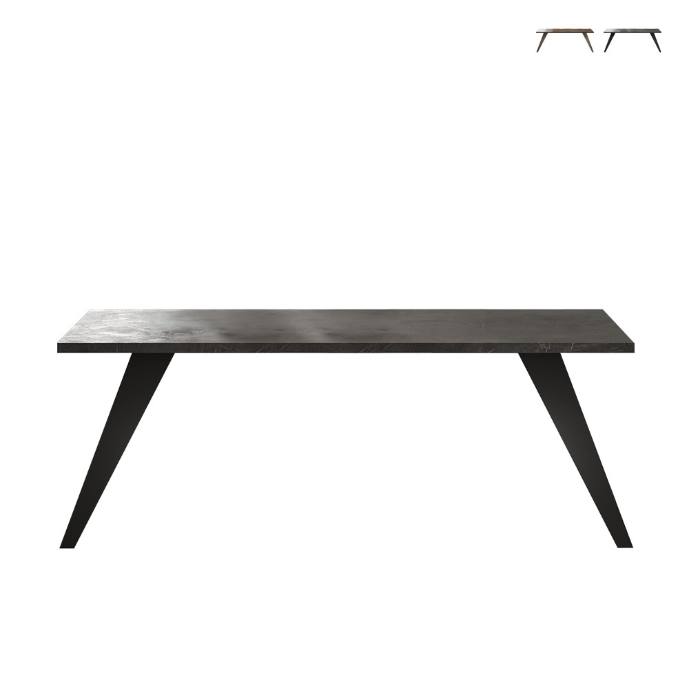 Holztisch 210x90cm modern Küche Eisenbeine Anuk