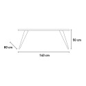 Modernes Design 140x80cm Wohnzimmer Couchtisch Calera Angebot